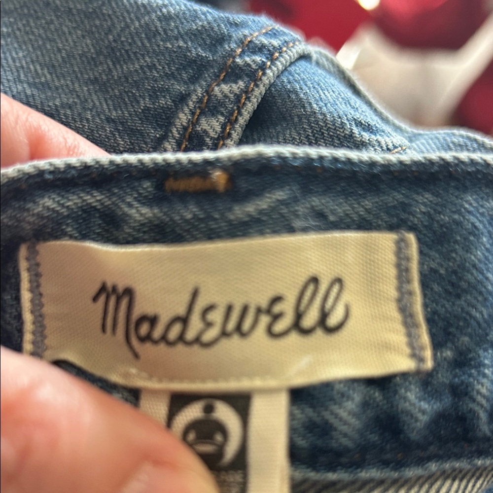 Madewell Blue Denim Label Detail super wide